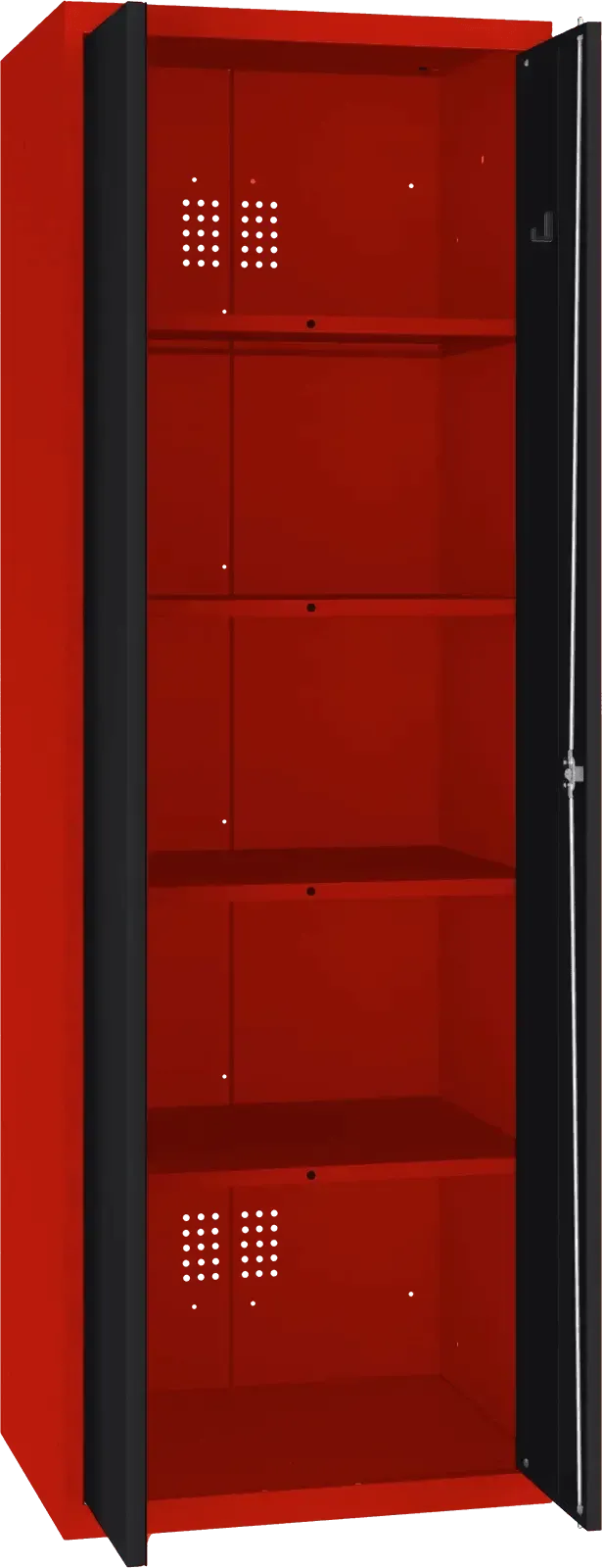 Inventarikapp Classic 1800x600x500 mm – punane / must
