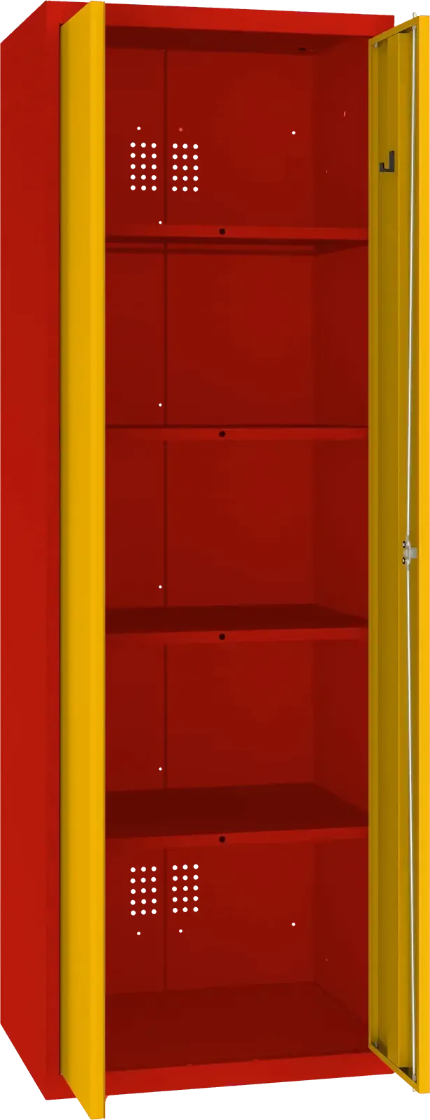 Inventarikapp Classic 1800x600x500 mm – punane / kollane