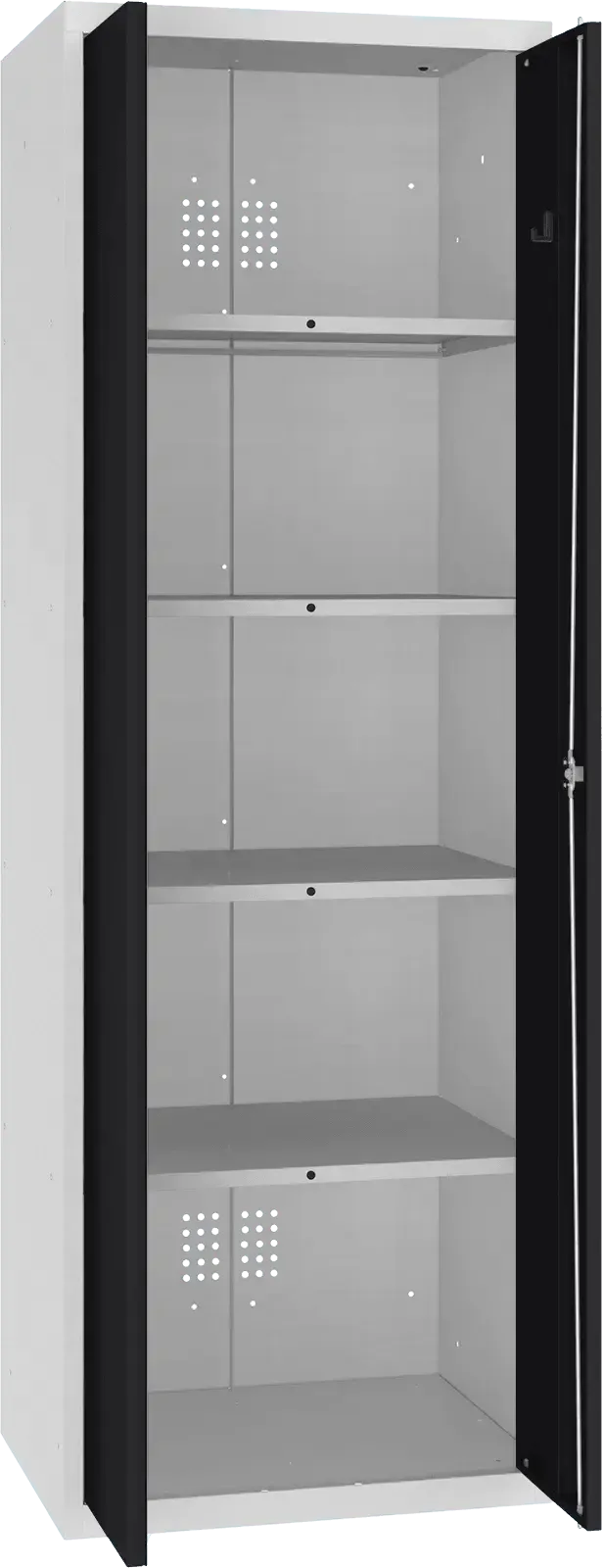 Inventarikapp Classic 1800x600x500 mm – helehall / must
