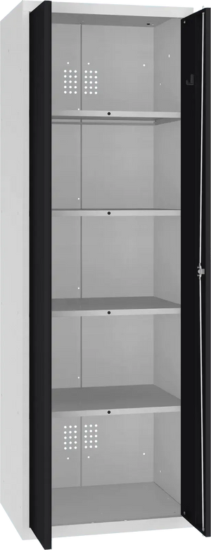 Inventarikapp Classic 1800x600x500 mm – helehall / must