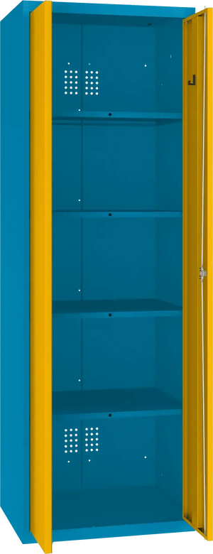 Inventarikapp Classic 1800x600x500 mm – sinine / kollane