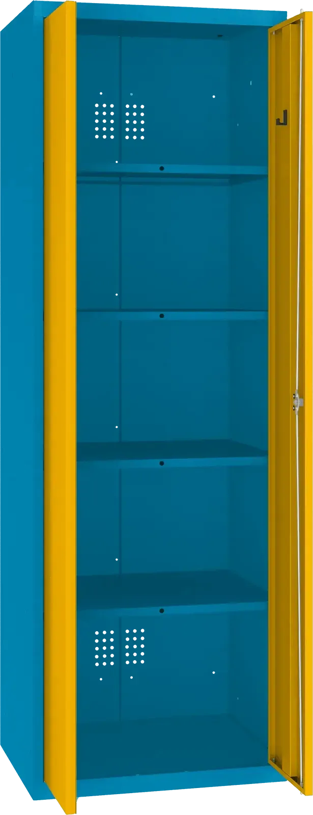 Inventarikapp Classic 1800x600x500 mm – sinine / kollane