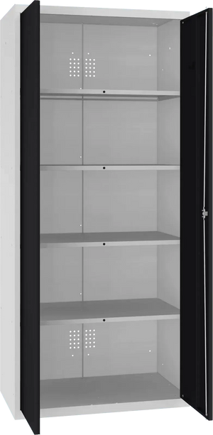 Inventarikapp Classic 1800x800x500 mm – helehall / must