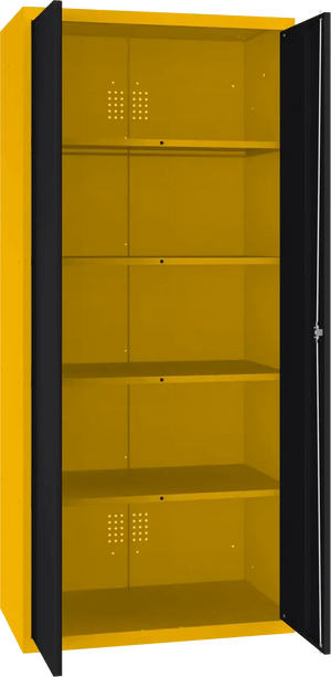 Inventarikapp Classic 1800x800x500 mm – kollane / must