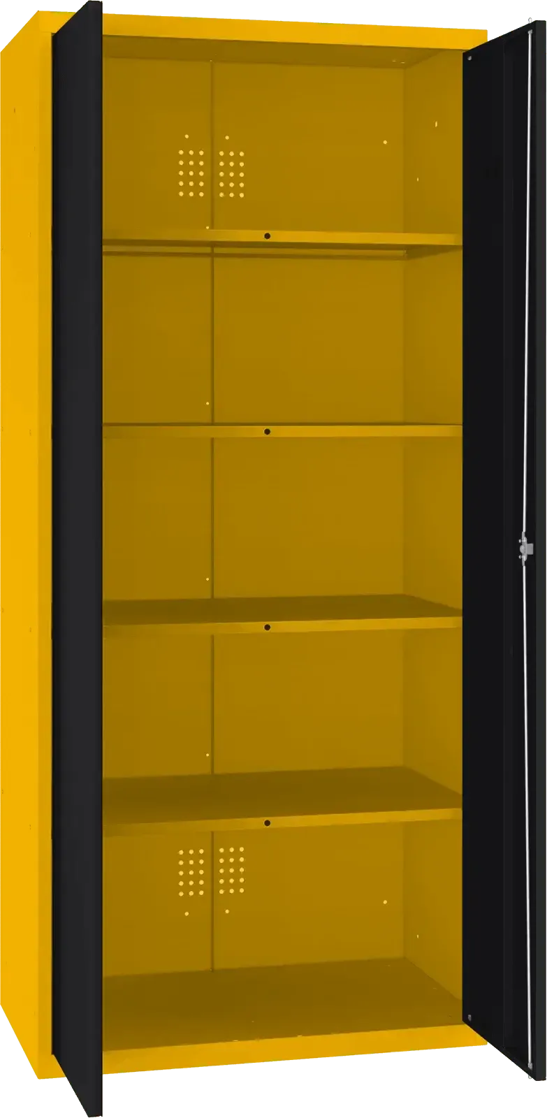 Inventarikapp Classic 1800x800x500 mm – kollane / must