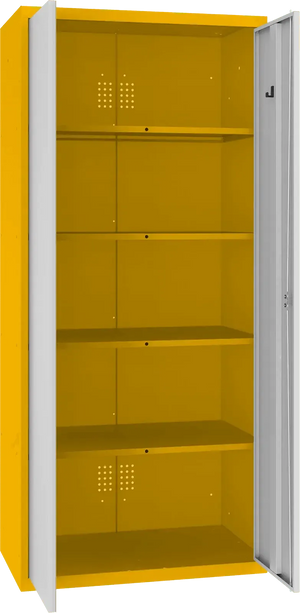 Inventarikapp Classic 1800x800x500 mm – kollane / helehall