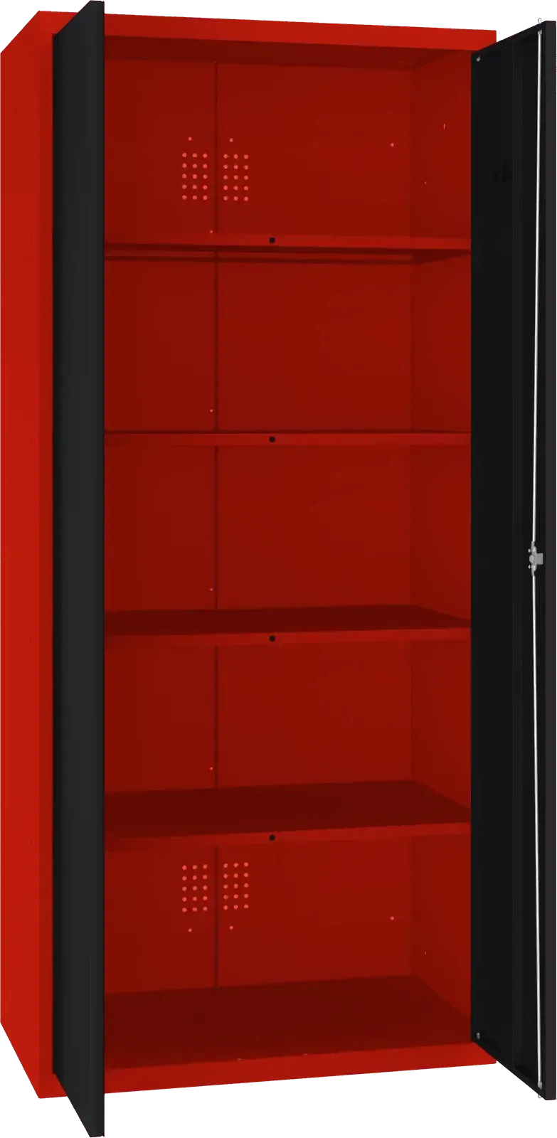 Inventarikapp Classic 1800x800x500 mm – punane / must