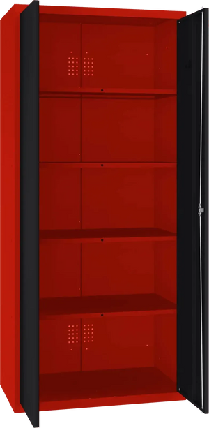 Inventarikapp Classic 1800x800x500 mm – punane / must