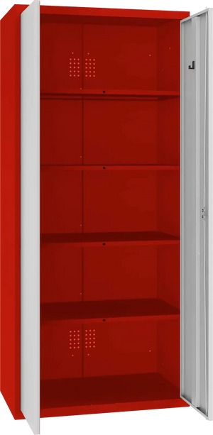 Inventarikapp Classic 1800x800x500 mm – punane / helehall