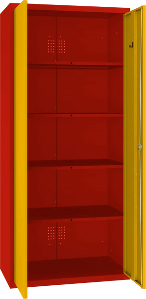Inventarikapp Classic 1800x800x500 mm – punane / kollane