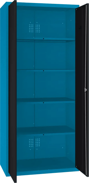 Inventarikapp Classic 1800x800x500 mm – sinine / must