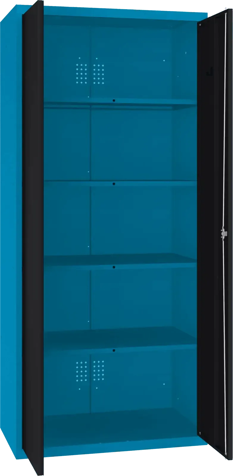 Inventarikapp Classic 1800x800x500 mm – sinine / must