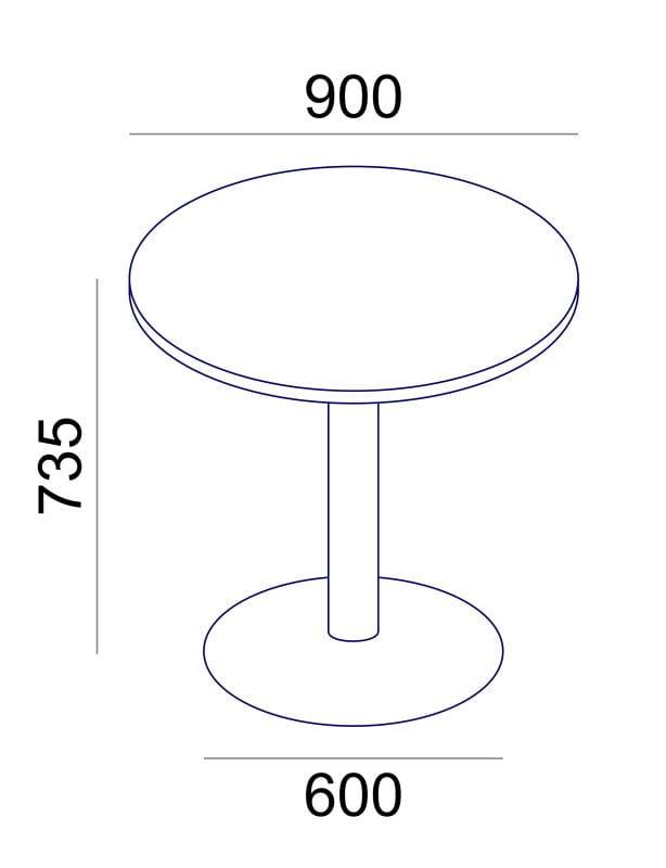 Kohvilaud Montus XL, läbimõõt 90 cm, kõrgus 73 cm