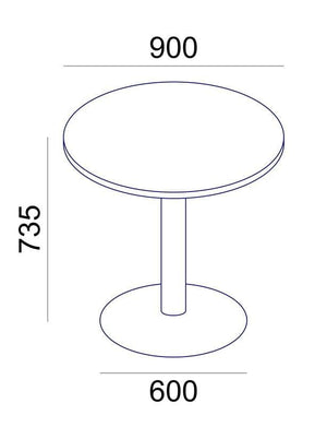 Kohvilaud Montus XL, läbimõõt 90 cm, kõrgus 73 cm