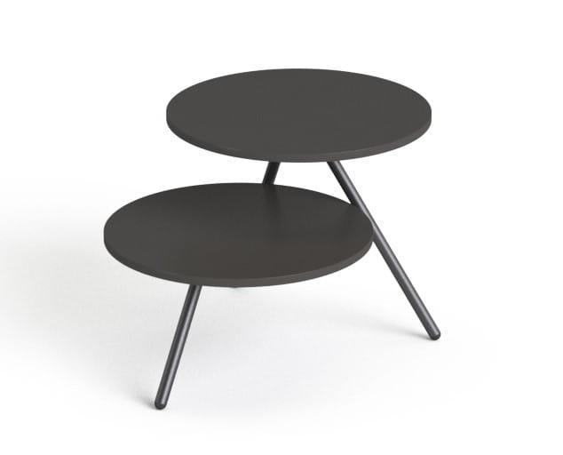 Diivanilaud Round 2, läbimõõt 55 cm, kõrgus 50 ja 77 cm – grafiit / must