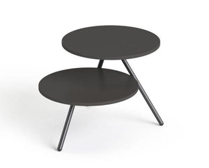 Diivanilaud Round 2, läbimõõt 55 cm, kõrgus 50 ja 77 cm – grafiit / must