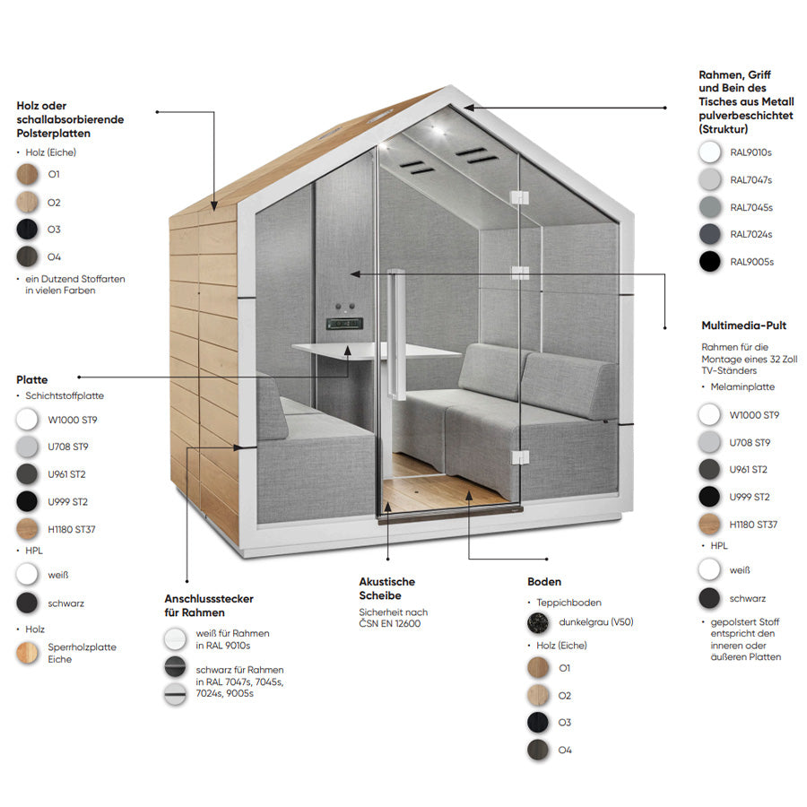 Vaikusekabiin BEJOT TREEHOUSE TH4E WOOD, 4 inimesele, kohandatav