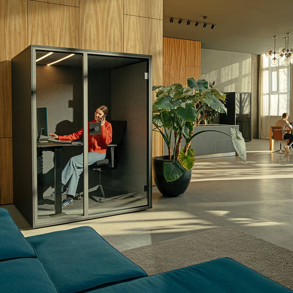 Vaikusekabiin Berlin Acoustics Mini Office White, konfigureeritav
