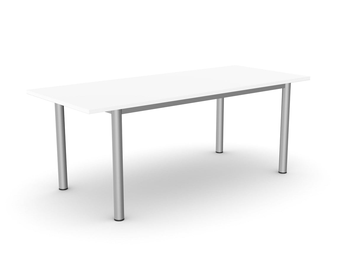 Konverentsilaud ERGOSTOCK ONE 190 cm x 95 cm – valge / ristkülikukujuline