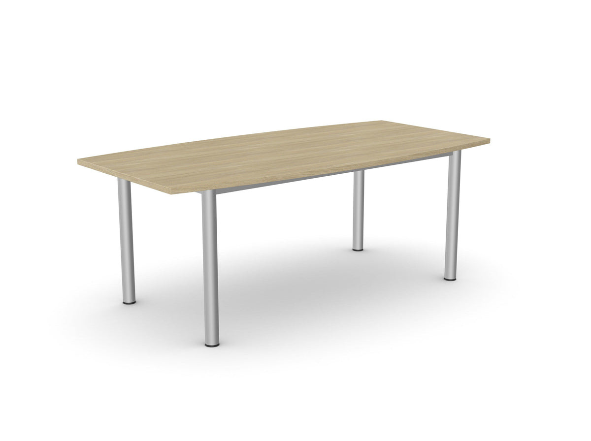 Konverentsilaud ERGOSTOCK ONE 190 cm x 95 cm – merevaigutamm / tünnikujuline
