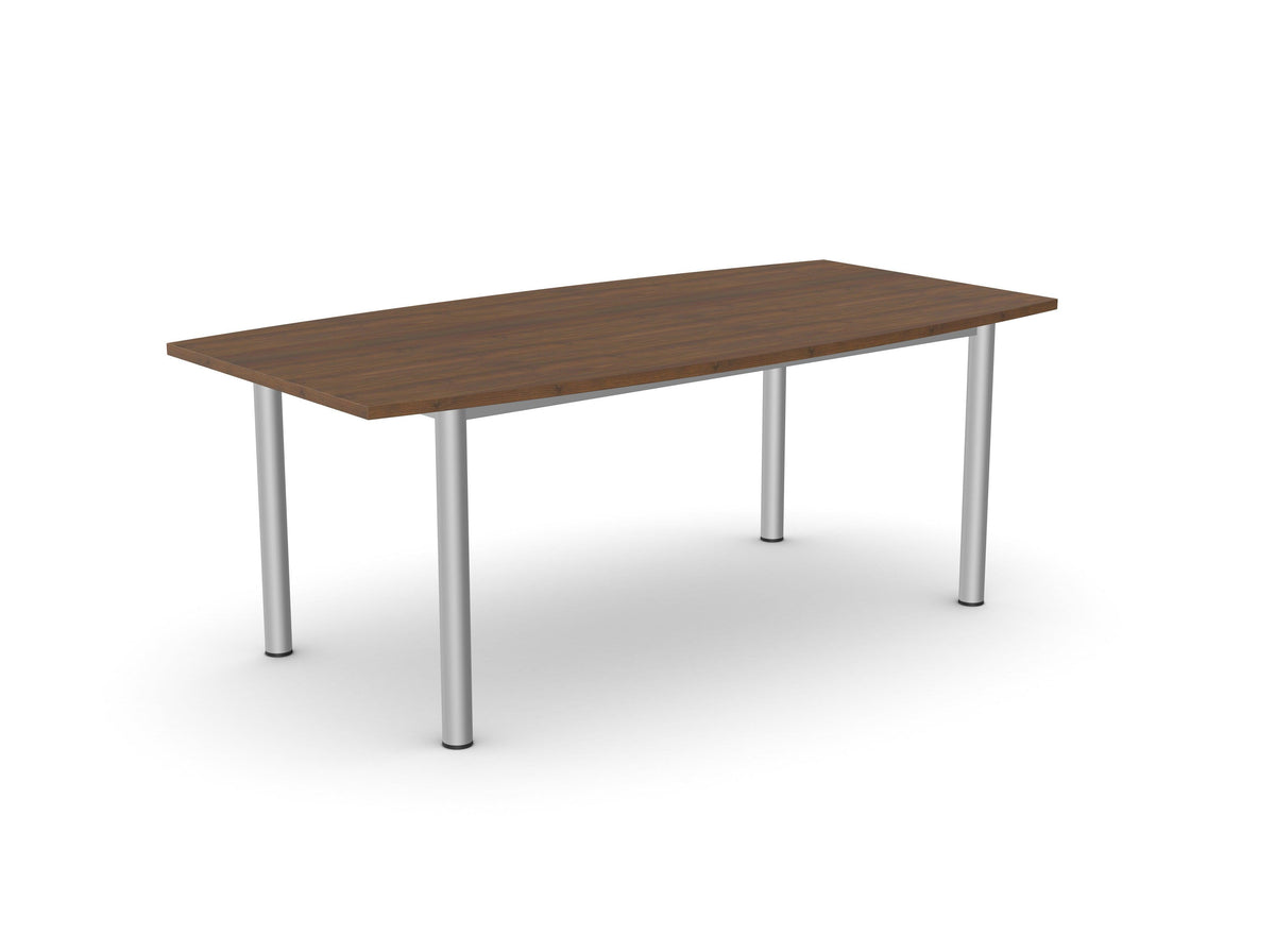 Konverentsilaud ERGOSTOCK ONE 190 cm x 95 cm – pähklipuu / tünnikujuline