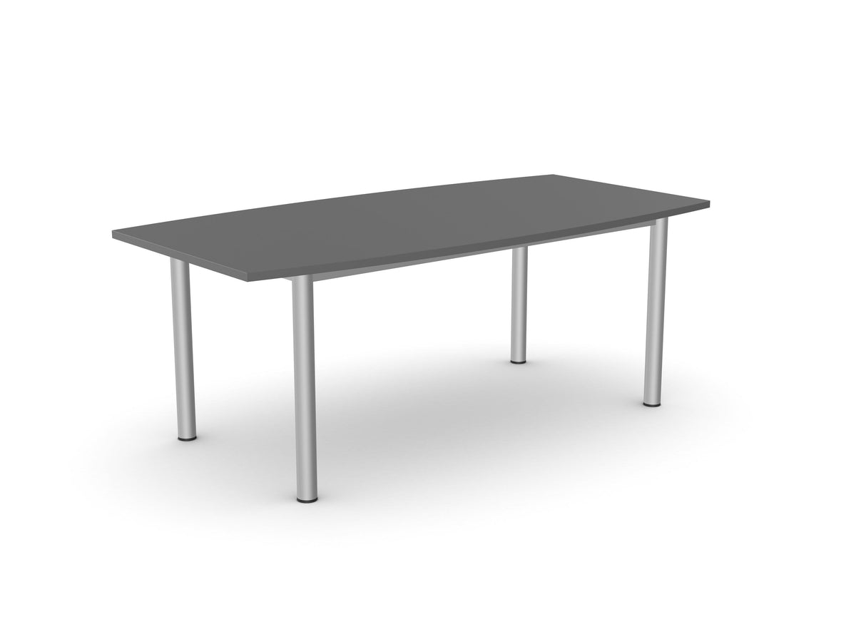 Konverentsilaud ERGOSTOCK ONE 190 cm x 95 cm – grafiit / tünnikujuline