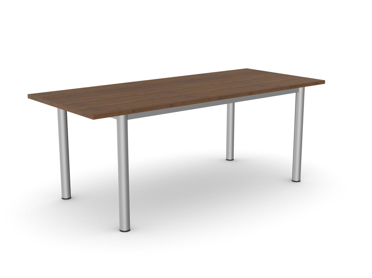 Konverentsilaud ERGOSTOCK ONE 190 cm x 95 cm – pähklipuu / ristkülikukujuline