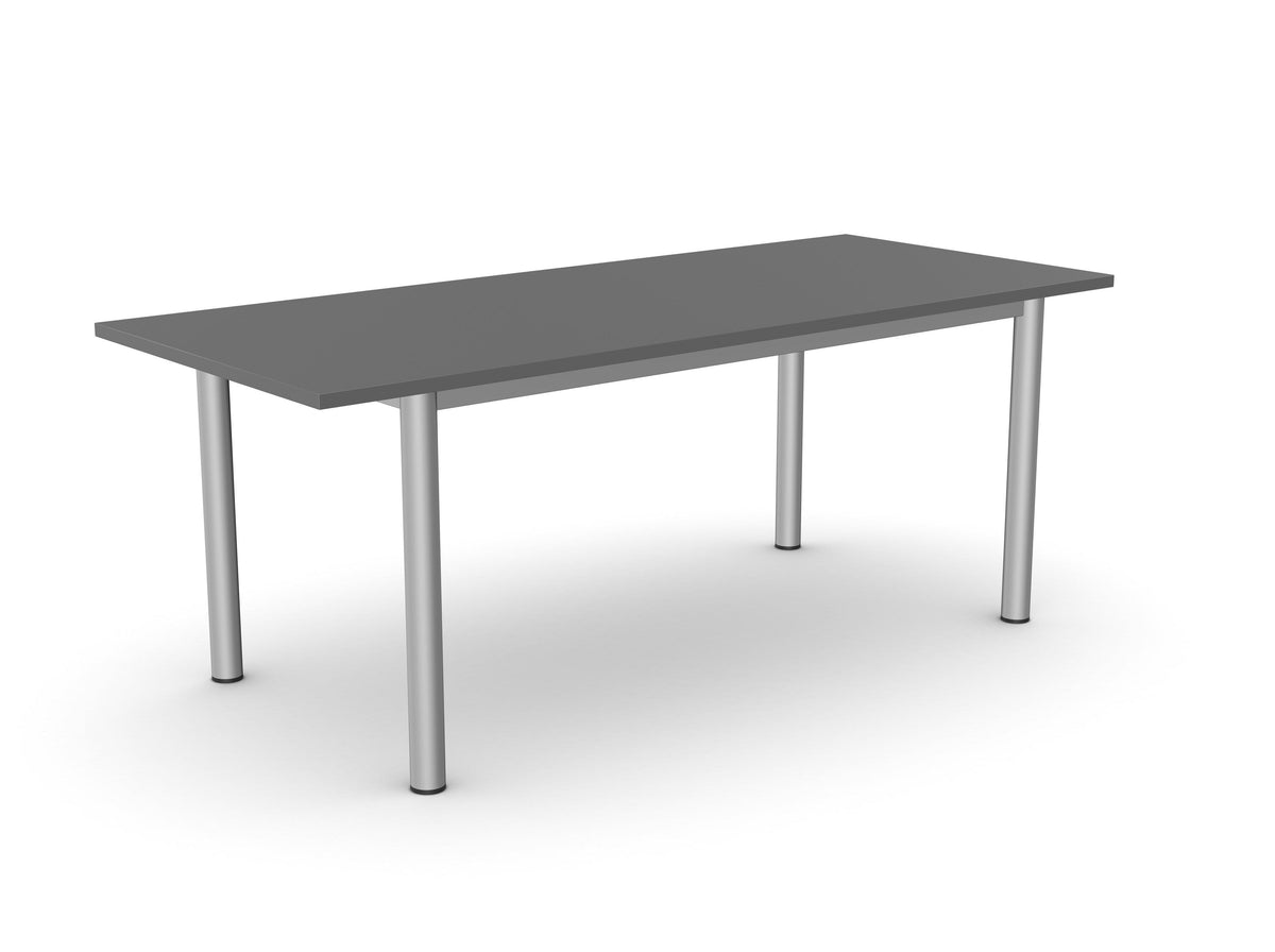 Konverentsilaud ERGOSTOCK ONE 190 cm x 95 cm – grafiit / ristkülikukujuline