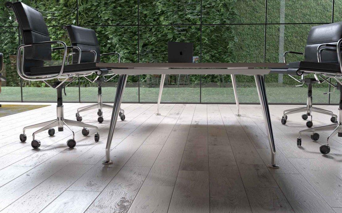 Konverentsilaud Sirium Prestige Chrome, tünnikujuline, 240 cm x 110 cm