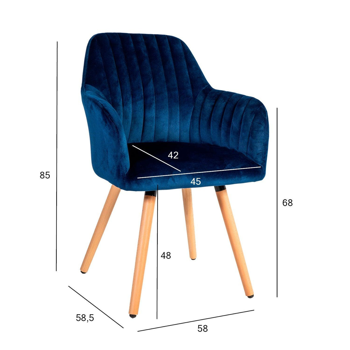 Tool ARIEL 58x585xH85cm materjal: kangas värv: helesinine jalad pöögist