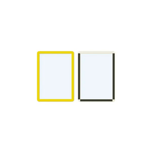 Magnetilised märgistuse hoidjad Frames4Docs A5 10 gab kollased