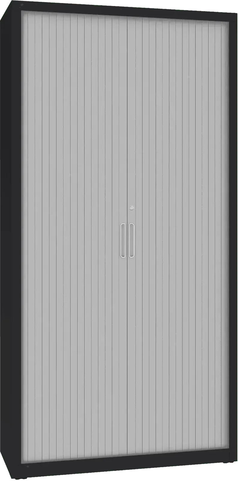 Metallist dokumendikapp Archive ruloodustega 1990x1000x435 mm – must / hall