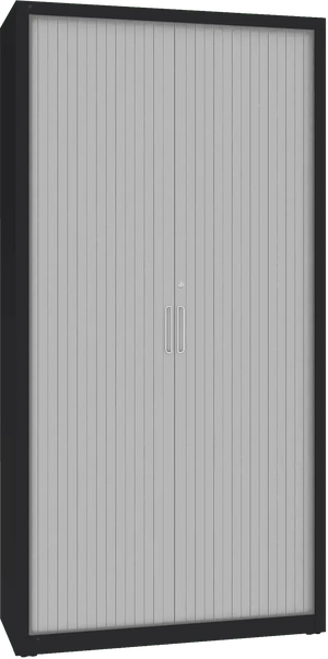 Metallist dokumendikapp Archive ruloodustega 1990x1000x435 mm – must / hall