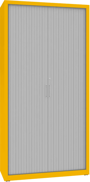 Metallist dokumendikapp Archive ruloodustega 1990x1000x435 mm – kollane / hall