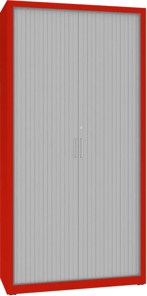 Metallist dokumendikapp Archive ruloodustega 1990x1000x435 mm – punane / hall