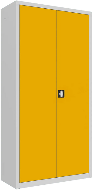 Metallist dokumendikapp Classic 1990x1000x435 mm – helehall / kollane