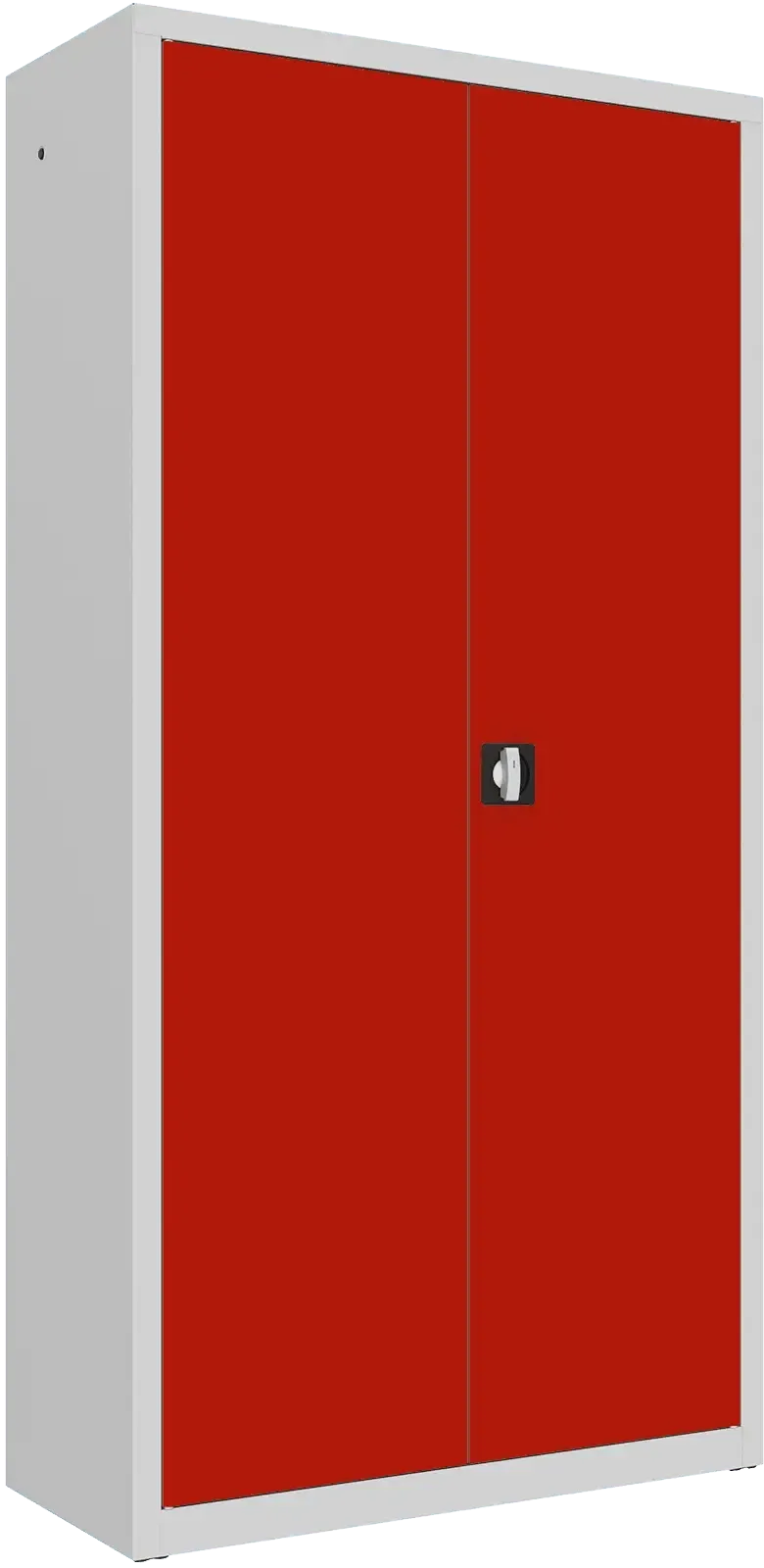 Metallist dokumendikapp Classic 1990x1000x435 mm – helehall / punane
