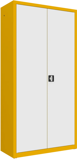 Metallist dokumendikapp Classic 1990x1000x435 mm – kollane / valge