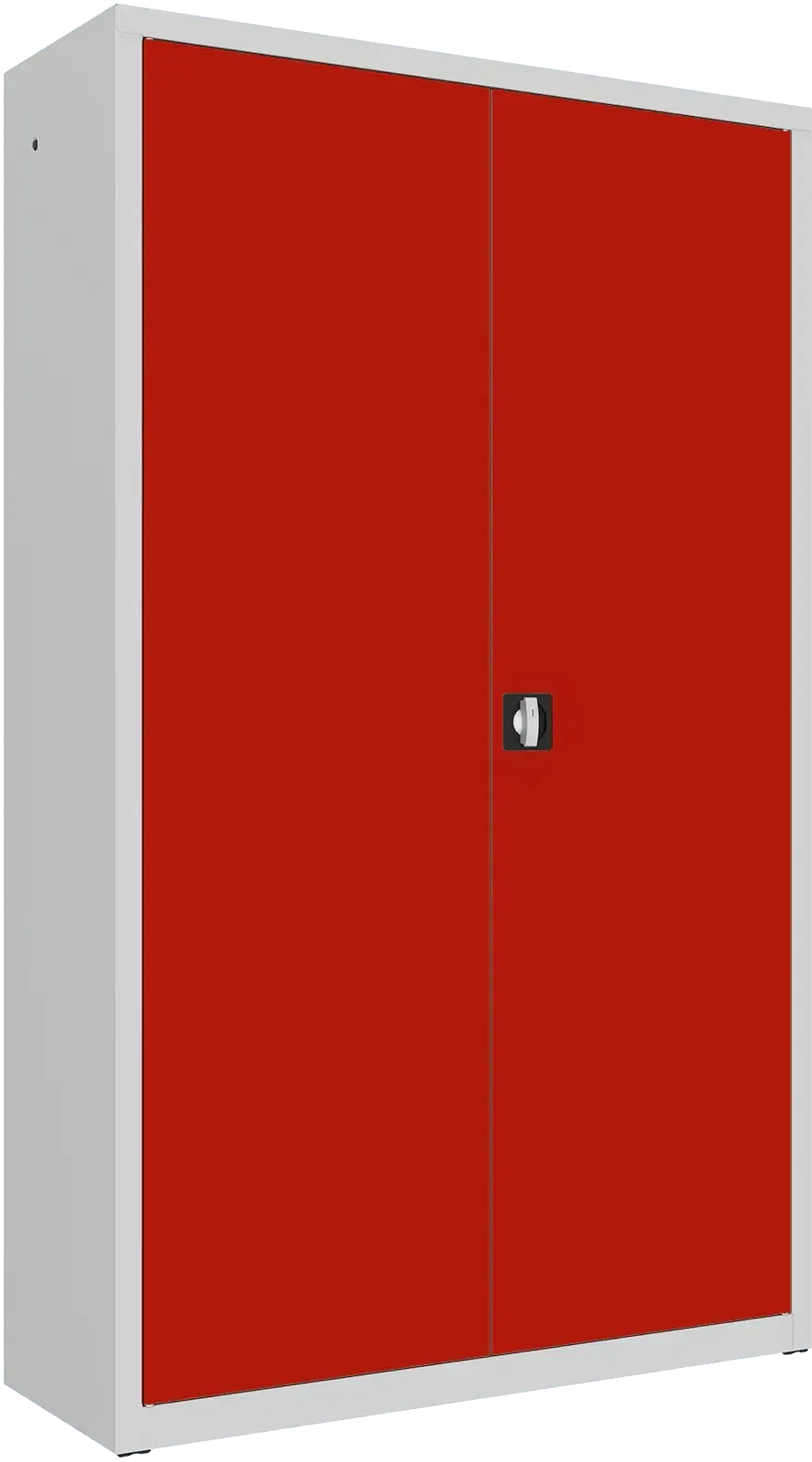 Metallist dokumendikapp Classic 1990x1200x435 mm – helehall / punane
