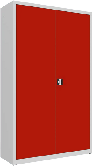 Metallist dokumendikapp Classic 1990x1200x435 mm – helehall / punane