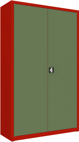 Metallist dokumendikapp Classic 1990x1200x435 mm – punane / roheline