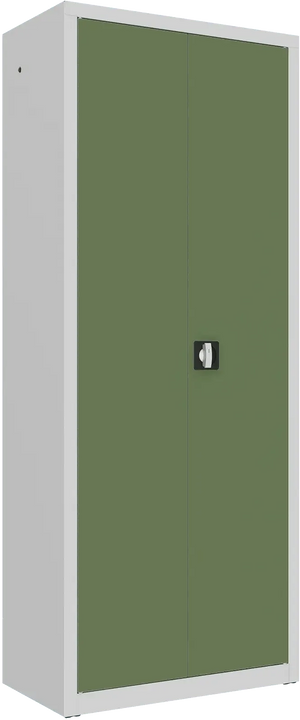 Metallist dokumendikapp Classic 1990x800x435 mm – helehall / roheline