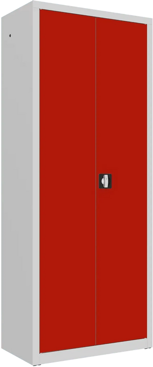Metallist dokumendikapp Classic 1990x800x435 mm – helehall / punane