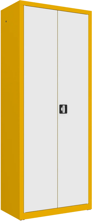 Metallist dokumendikapp Classic 1990x800x435 mm – kollane / valge