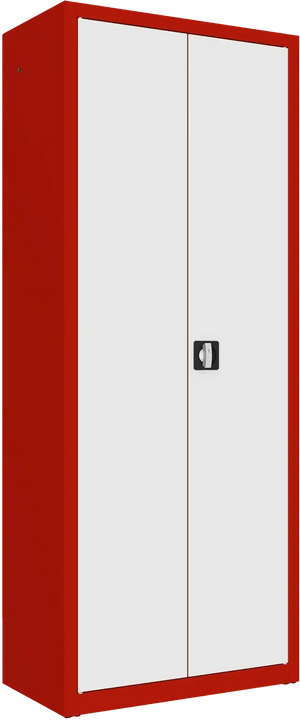Metallist dokumendikapp Classic 1990x800x435 mm – punane / valge