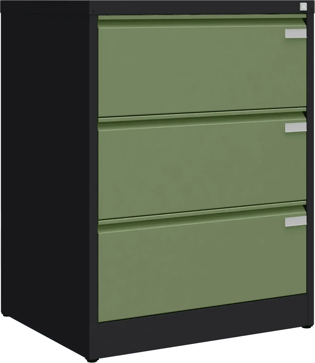 Metallist dokumendikapp Archive, 1007x775x633 mm, A4-formaadile – must / roheline