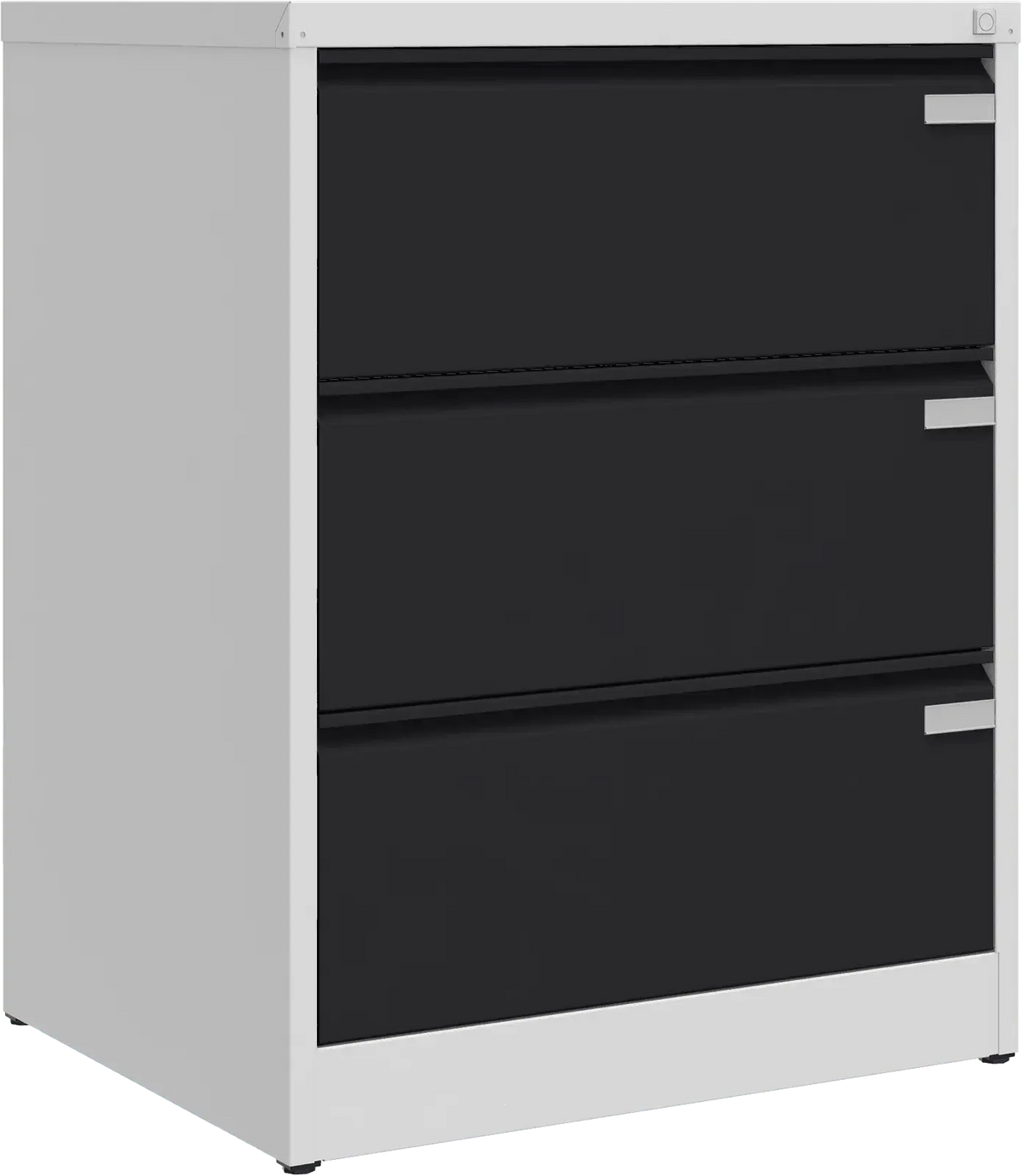 Metallist dokumendikapp Archive, 1007x775x633 mm, A4-formaadile – helehall / must