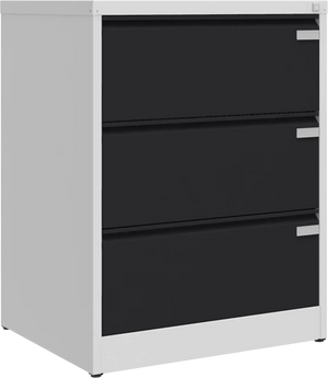 Metallist dokumendikapp Archive, 1007x775x633 mm, A4-formaadile – helehall / must
