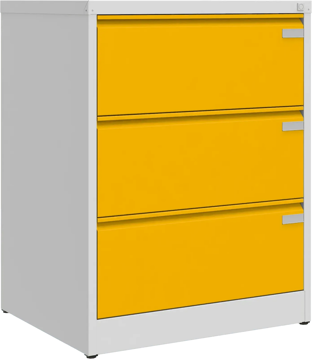 Metallist dokumendikapp Archive, 1007x775x633 mm, A4-formaadile – helehall / kollane