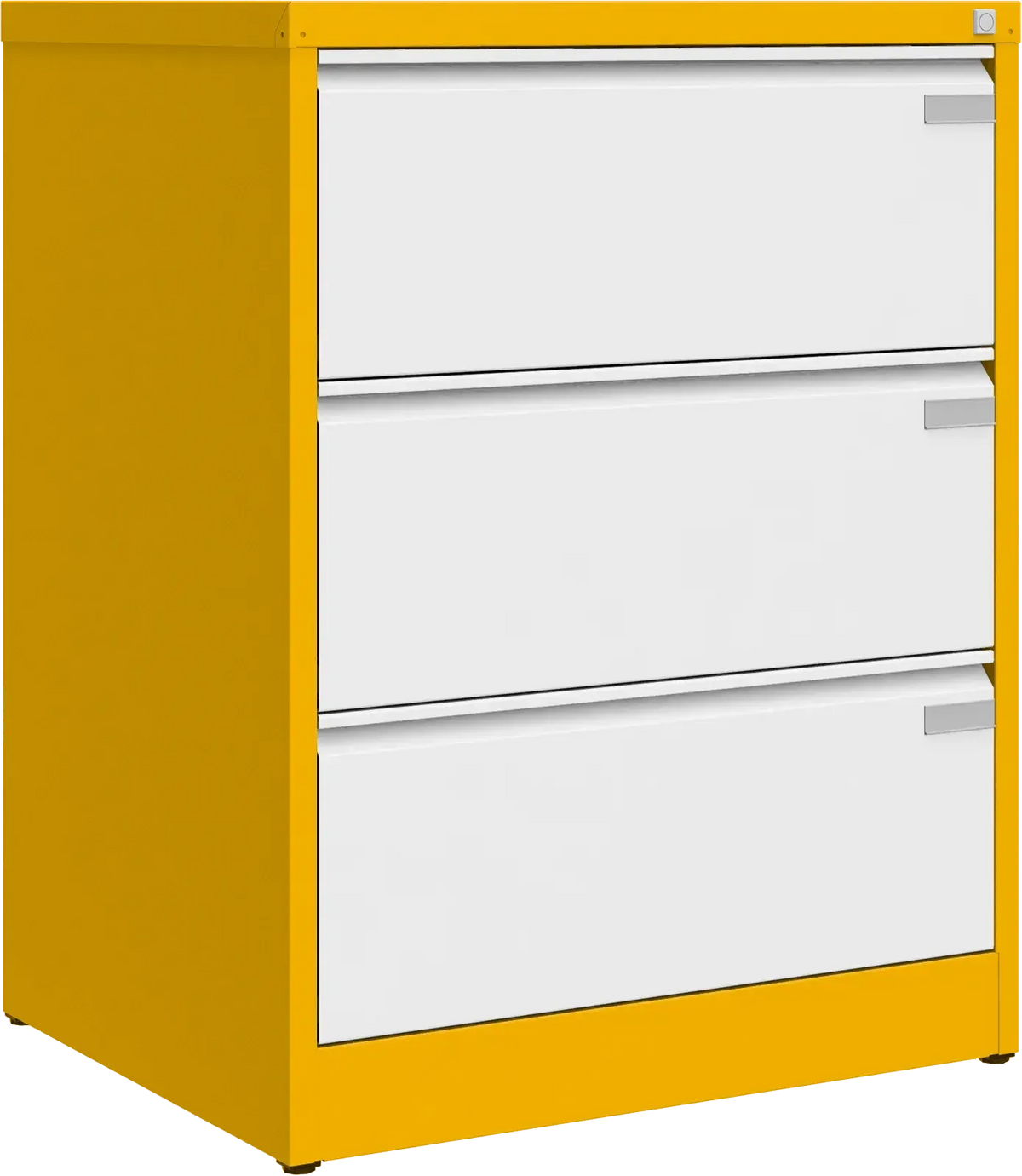 Metallist dokumendikapp Archive, 1007x775x633 mm, A4-formaadile – kollane / valge